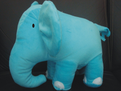 Prototype of the elephant plush toy prize